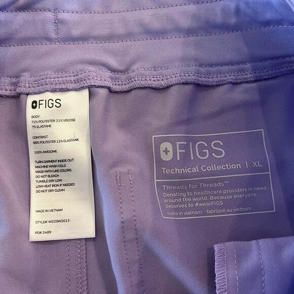 FIGS High Waisted Yola Skinny Scrub Pants in Lavender Dew Size XL Petite - Picture 3 of 6